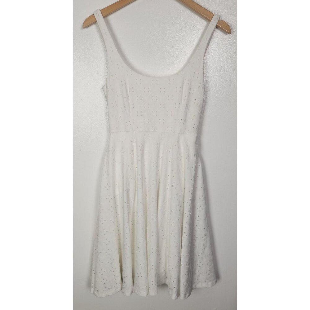 Anthropologie Hutch Women's Sz. XS White Eyelet Fit and Flare Dress